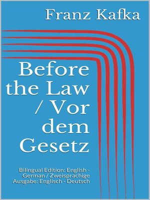 cover image of Before the Law / Vor dem Gesetz